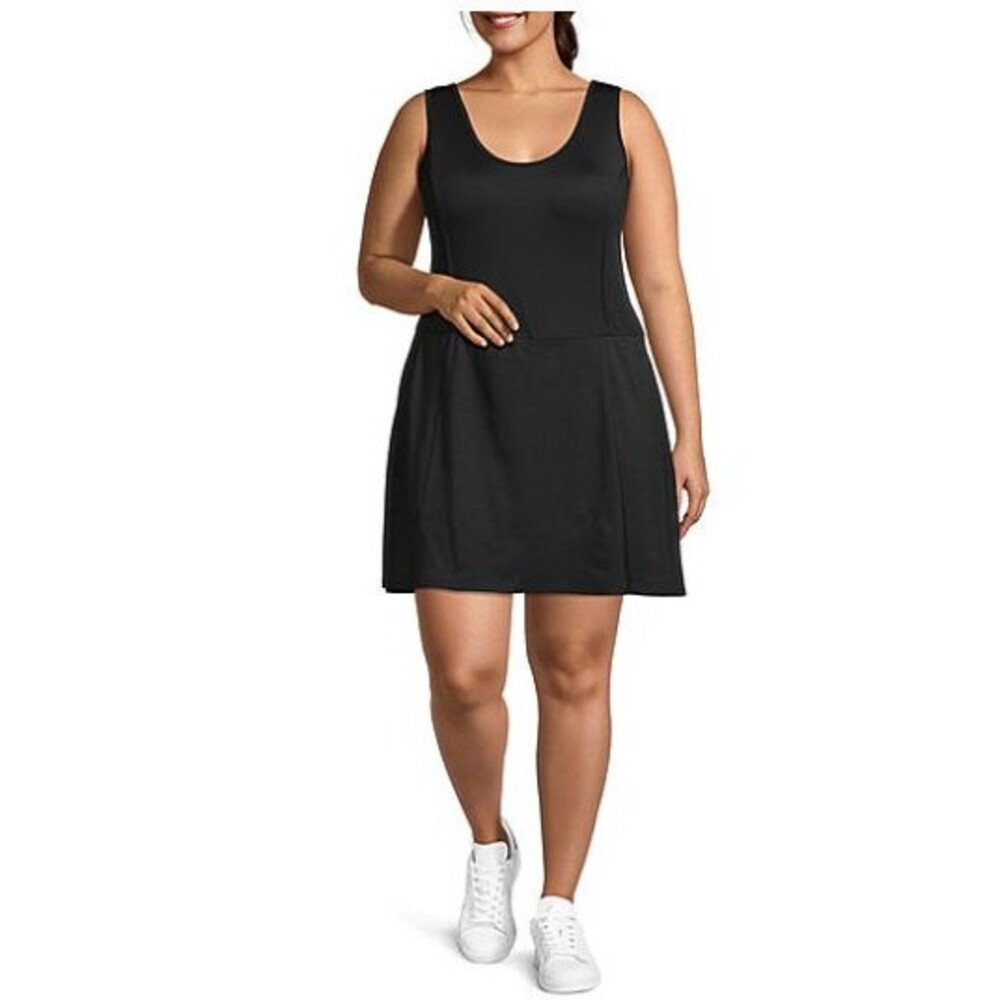 Plus Size 1X Tennis Dress Stretch Knit Undershorts Black Quick Dri Fit Comfort